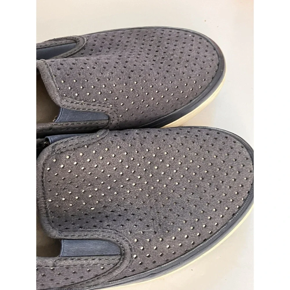 Sperry Shoes Sz 7.5 Black Mesh Seaside‎ Perforated Slip On Sneakers Kicks
